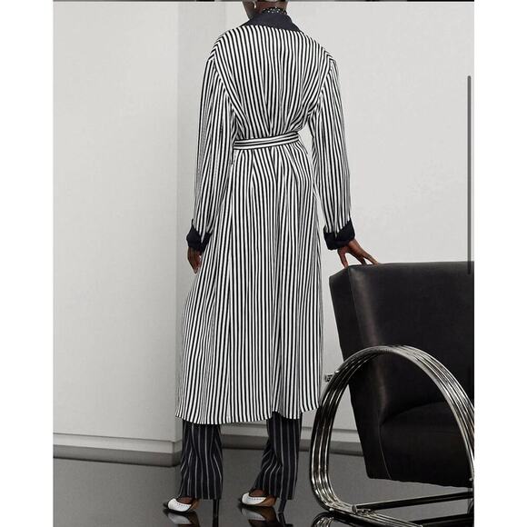 Ralph Lauren Collection Purple Label Pinstripe Wool Pant 4 Straight Leg Runway - Picture 6 of 15